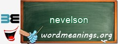 WordMeaning blackboard for nevelson